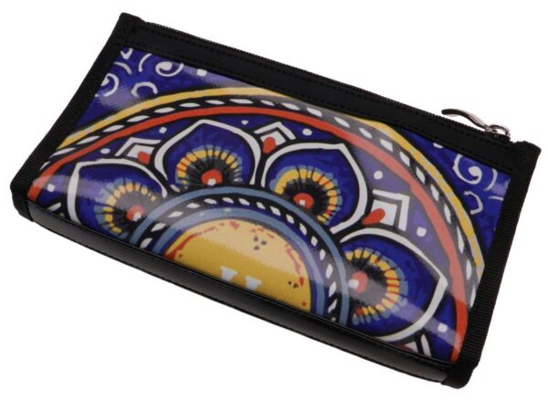 LARGE WOMEN'S WALLET ROYAL COLOURS MAJOLICA FANTASY. PIT MODEL MADE OF LORRY TARPAULIN. - Paul Meccanico