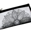 LARGE WOMEN'S WALLET WHITE COLOUR WITH STYLIZED FLOWER. PIT MODEL MADE OF LORRY TARPAULIN. - Paul Meccanico
