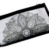 LARGE WOMEN'S WALLET WHITE COLOUR WITH STYLIZED FLOWER. PIT MODEL MADE OF LORRY TARPAULIN. - Paul Meccanico
