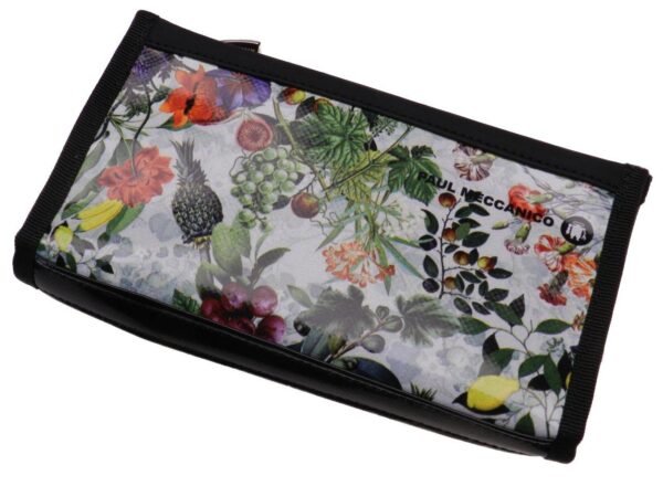 LARGE WOMEN'S WALLET WITH FRUITS PRINT. PIT MODEL MADE OF LORRY TARPAULIN. - Paul Meccanico