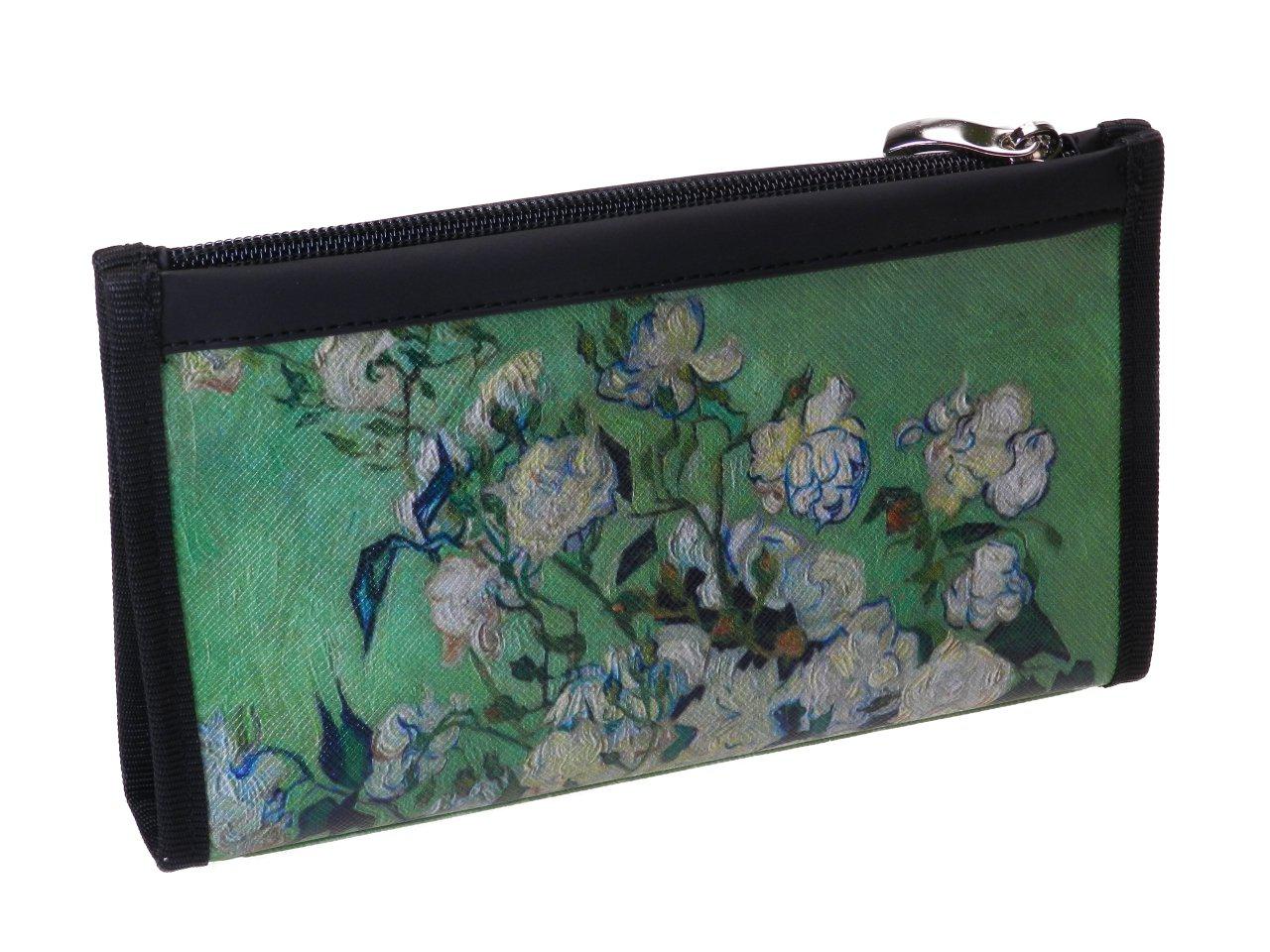 LARGE WOMEN'S WALLET WITH PAINTED PRINT OF "VAN GOGH". PIT MODEL MADE OF HAMMERED SYNTHETIC LEATHER. - Paul Meccanico