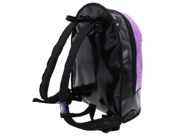 LILAC AND BLACK BACKPACK PAUL MECCANICO. MODEL SUPER MADE OF LORRY TARPAULIN. - Limited Edition Paul Meccanico