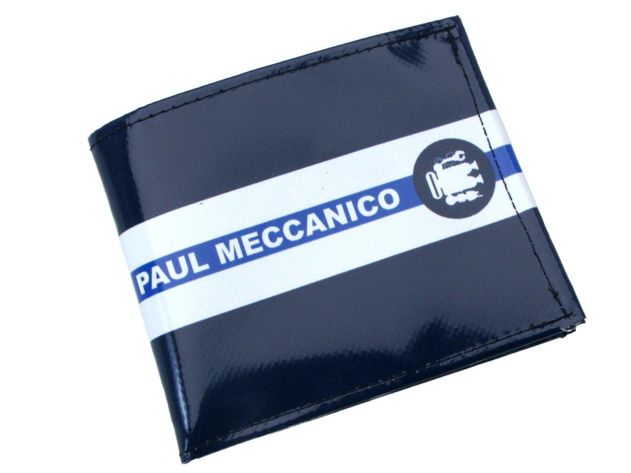MAN WALLET BLUE AND WHITE COLOURS. CRIK MODEL MADE OF LORRY TARPAULIN. - Paul Meccanico