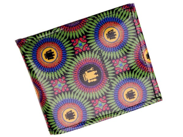 MAN WALLET GREEN COLOUR OPTICAL FANTASY. CRIK MODEL MADE OF LORRY TARPAULIN. - Limited Edition Paul Meccanico