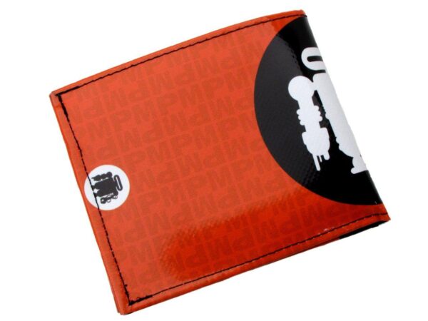 MAN WALLET ORANGE AND BLACK COLOURS. CRIK MODEL MADE OF LORRY TARPAULIN. - Limited Edition Paul Meccanico