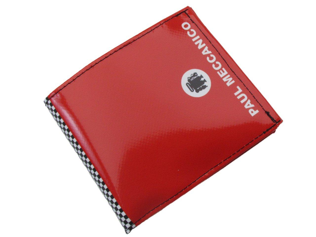 MAN WALLET RED COLOUR. CRIK MODEL MADE OF LORRY TARPAULIN. - Limited Edition Paul Meccanico