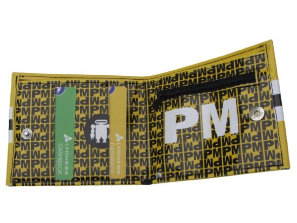 MAN WALLET YELLOW COLOUR. CRIK MODEL MADE OF LORRY TARPAULIN. - Paul Meccanico