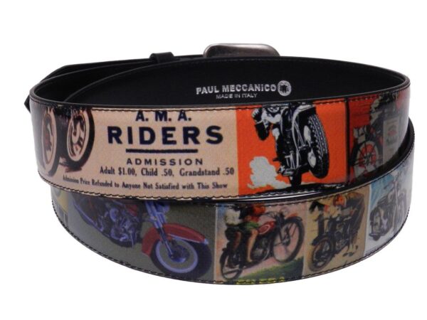 MAN'S BELT BIKER STYLE MADE OF LORRY TARPAULIN. - Paul Meccanico