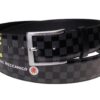 MAN'S BELT BLACK AND GREY COLOURS CHESS FANTASY MADE OF LORRY TARPAULIN. - Paul Meccanico