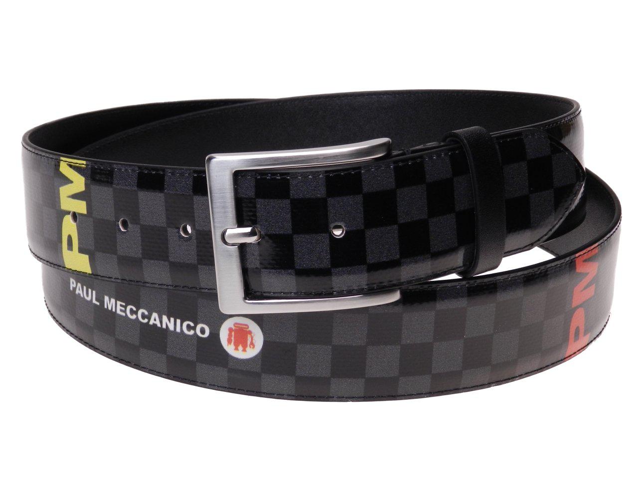 MAN'S BELT BLACK AND GREY COLOURS CHESS FANTASY MADE OF LORRY TARPAULIN. - Paul Meccanico