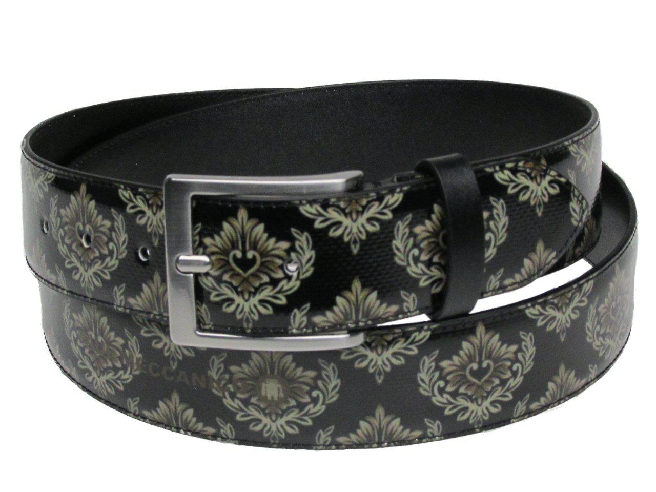 MAN'S BELT BLACK COLOUR MAJOLICA FANTASY MADE OF LORRY TARPAULIN. - Unique Pieces Paul Meccanico