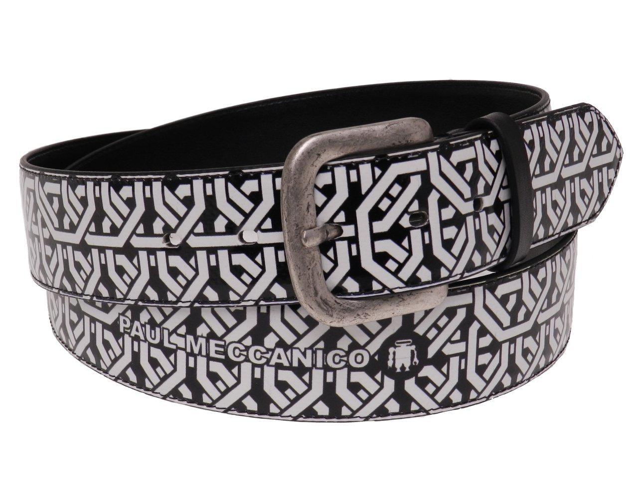 MAN'S BELT BLACK & WHITE MADE OF LORRY TARPAULIN. - Paul Meccanico