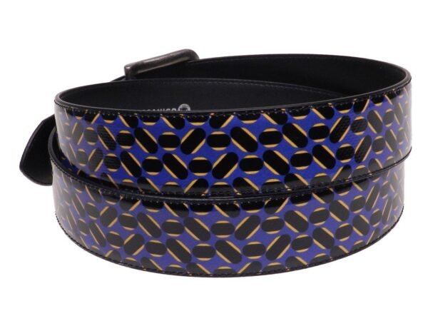 MAN'S BELT BLUE, BLACK AND YELLOW COLOURS MADE OF LORRY TARPAULIN. - Paul Meccanico