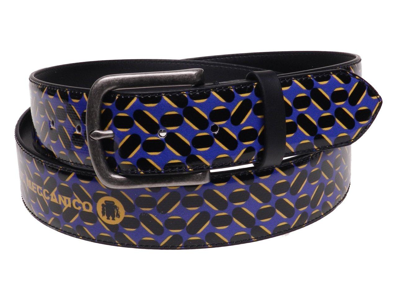 MAN'S BELT BLUE, BLACK AND YELLOW COLOURS MADE OF LORRY TARPAULIN. - Paul Meccanico