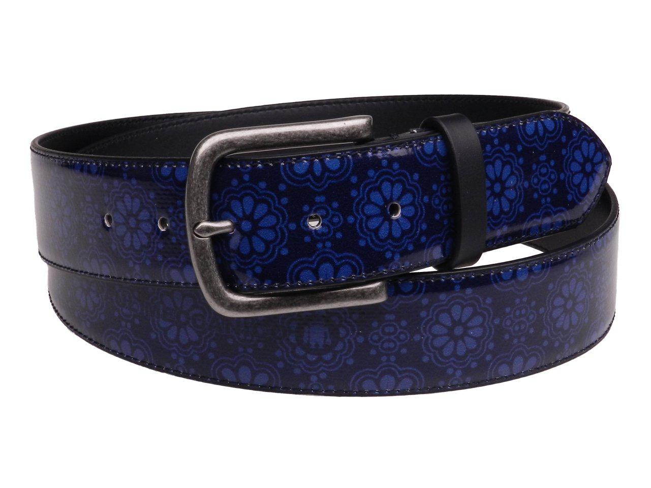 MAN'S BELT BLUE COLOUR CERAMIC STYLE MADE OF LORRY TARPAULIN. - Paul Meccanico