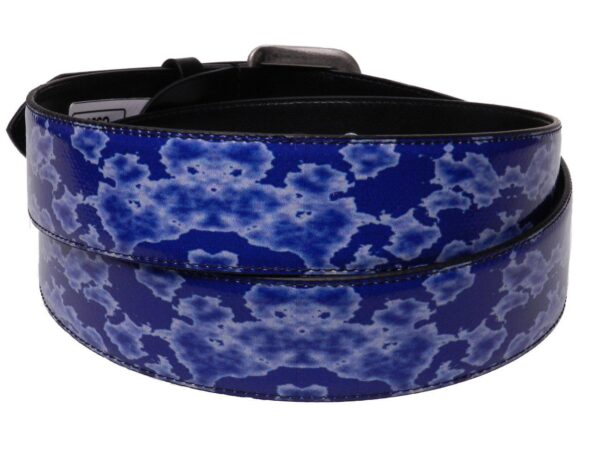 MAN'S BELT BLUE COLOUR TIE DYE FANTASY. - Paul Meccanico