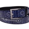 MAN'S BELT BLUE COLOUR WITH MAJOLICA PATTERN. - Paul Meccanico