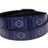 MAN'S BELT BLUE COLOUR WITH MAJOLICA PATTERN. - Paul Meccanico