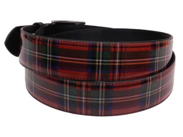 MAN'S BELT DARK RED COLOUR SCOTTISH STYLE MADE OF LORRY TARPAULIN. - Paul Meccanico