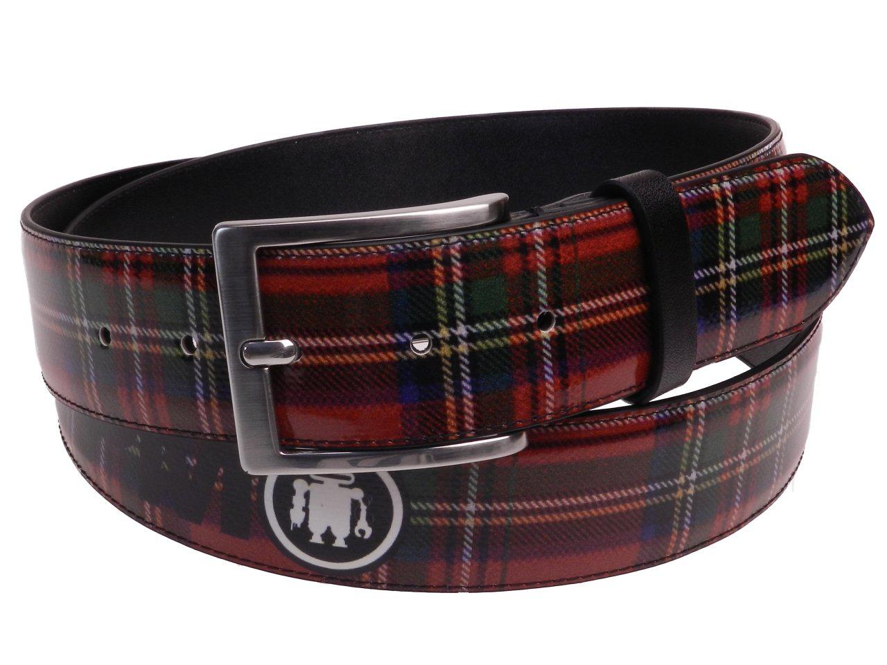 MAN'S BELT DARK RED COLOUR SCOTTISH STYLE MADE OF LORRY TARPAULIN. - Paul Meccanico