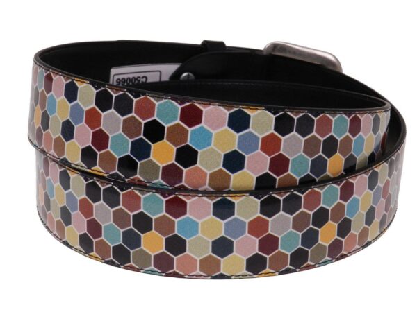 MAN'S BELT HEXAGONALS FANTASY MADE OF LORRY TARPAULIN. - Paul Meccanico