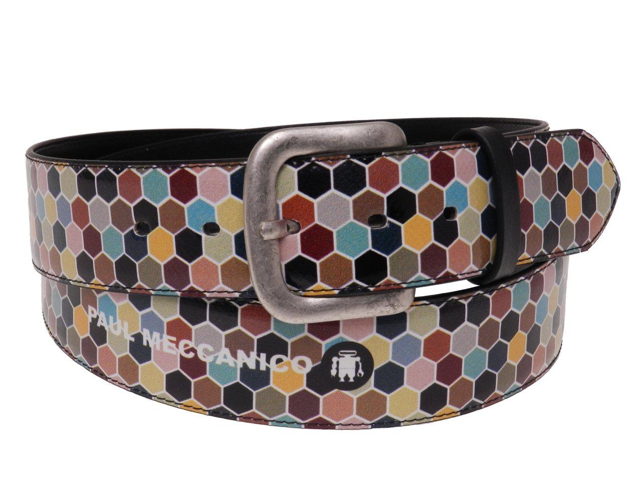MAN'S BELT HEXAGONALS FANTASY MADE OF LORRY TARPAULIN. - Paul Meccanico