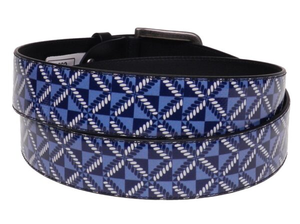 MAN'S BELT LIGHT BLUE COLOUR AFRO FANTASY MADE OF LORRY TARPAULIN. - Paul Meccanico