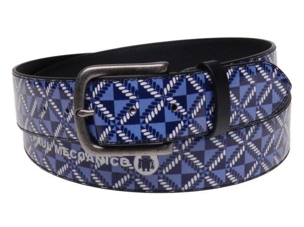MAN'S BELT LIGHT BLUE COLOUR AFRO FANTASY MADE OF LORRY TARPAULIN. - Paul Meccanico