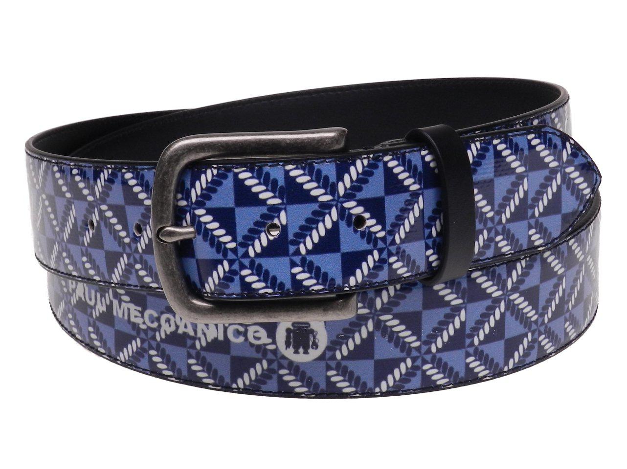 MAN'S BELT LIGHT BLUE COLOUR AFRO FANTASY MADE OF LORRY TARPAULIN. - Paul Meccanico