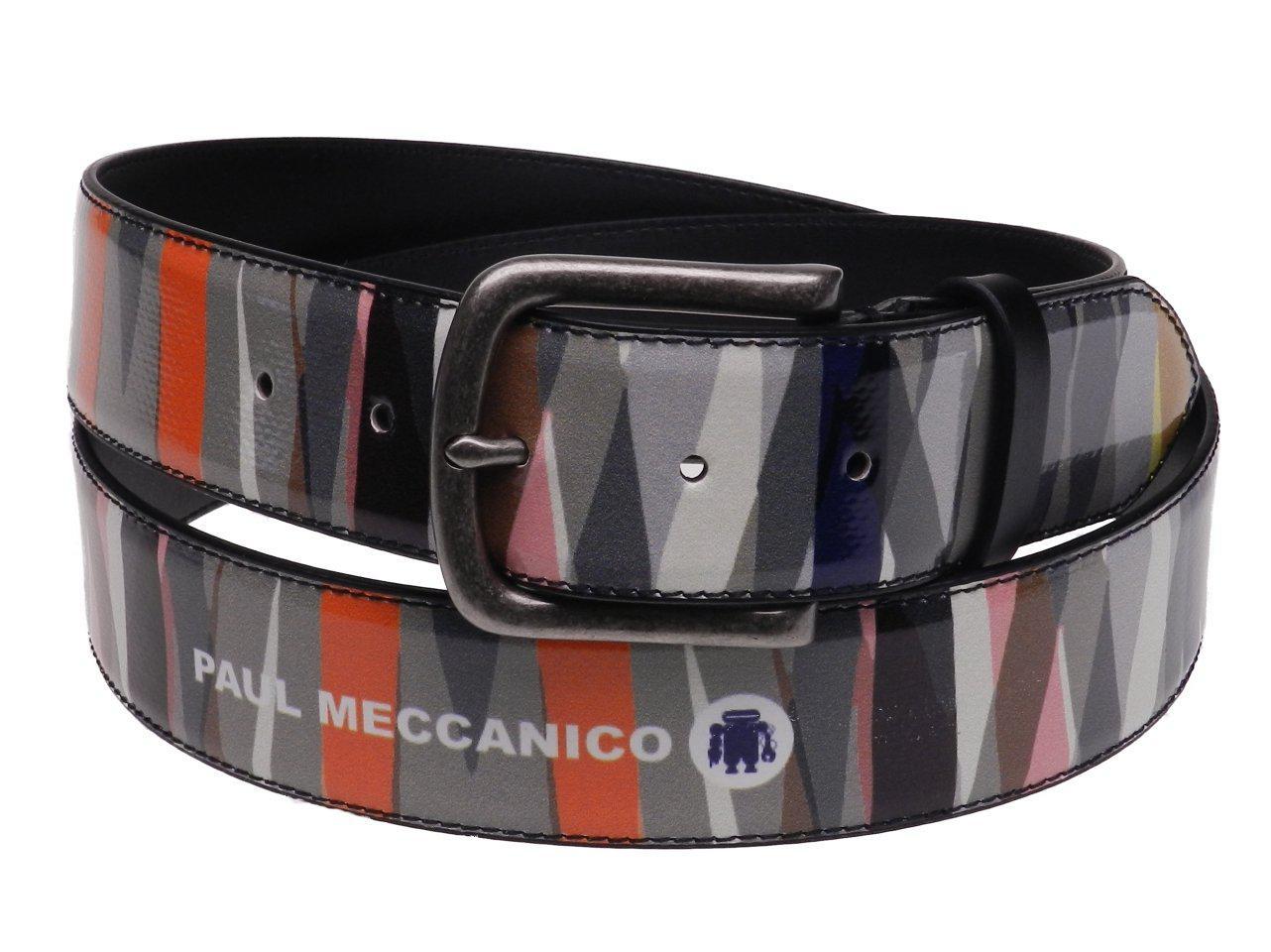 MAN'S BELT MULTICOLOR GEOMETRIC FANTASY MADE OF LORRY TARPAULIN. - Paul Meccanico