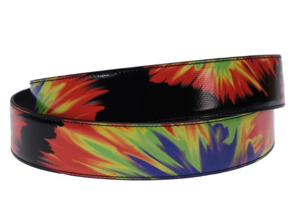 MAN'S BELT MULTICOLOR TIE DYE FANTASY MADE OF LORRY TARPAULIN. - Unique Pieces Paul Meccanico