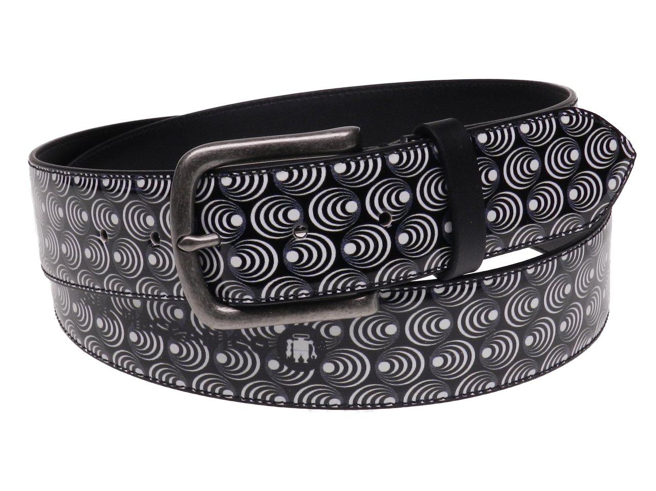 MAN'S BELT OPTICAL BLACK & WHITE MADE OF LORRY TARPAULIN. - Paul Meccanico