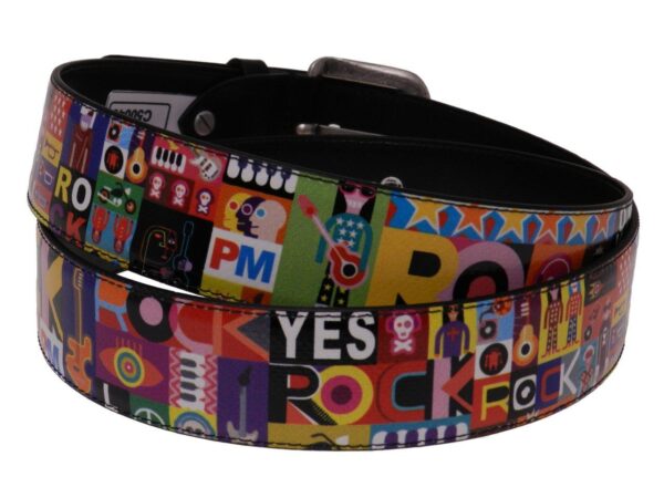 MAN'S BELT OR WOMAN'S BELT MULTICOLOR POP ART STYLE MADE OF LORRY TARPAULIN. - Paul Meccanico