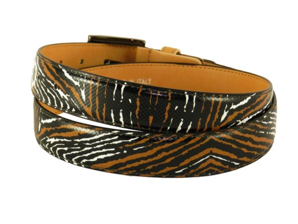 MAN'S BELT OR WOMAN'S BELT PAUL MECCANICO. COLOUR BROWN FANTASY ANIMAL. - Paul Meccanico
