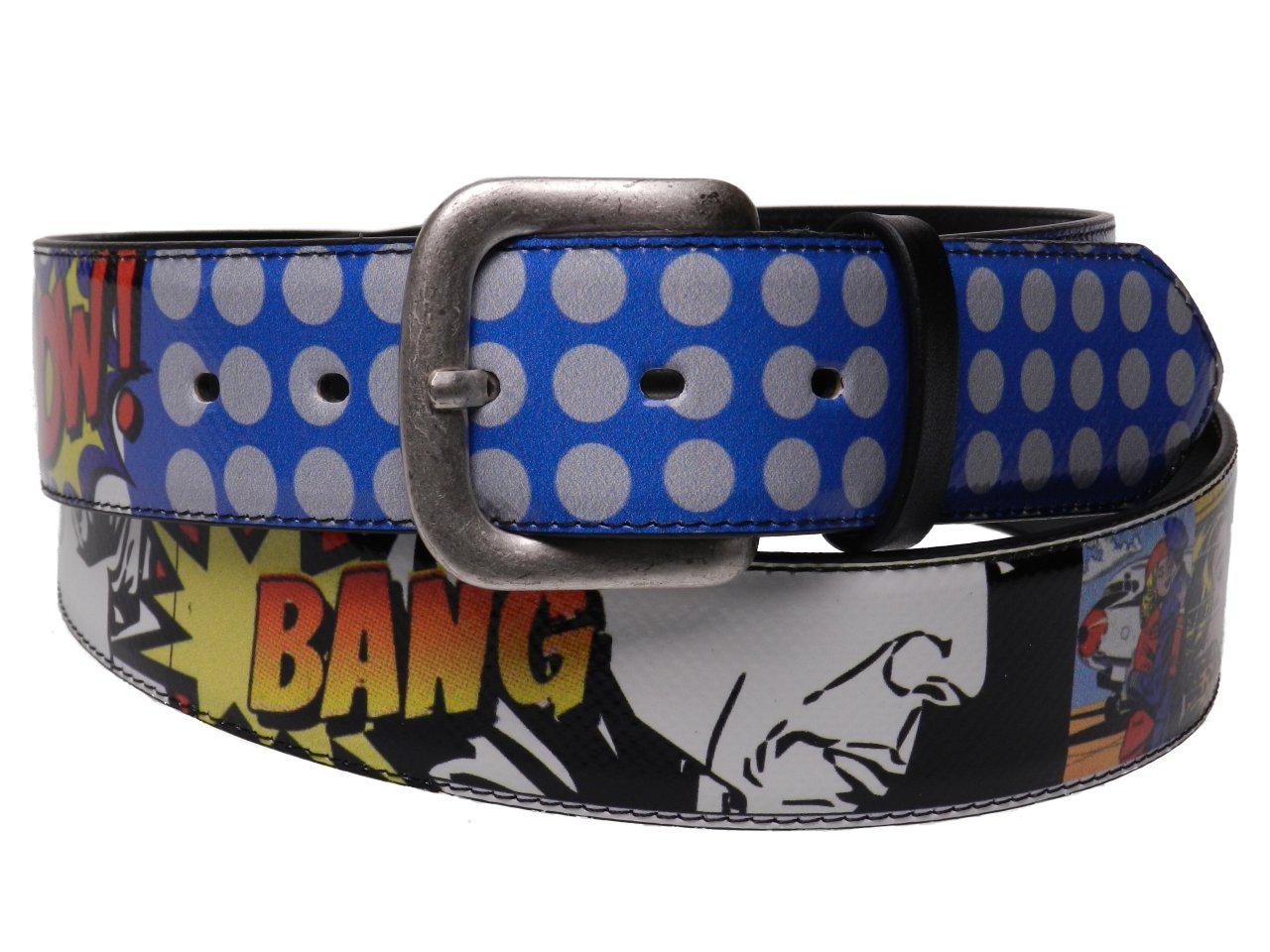 MAN'S BELT OR WOMAN'S BELT POP ART STYLE MADE OF LORRY TARPAULIN. - Paul Meccanico