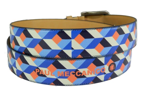 MAN'S BELT PAUL MECCANICO. MULTICOLOR GEOMETRIC FANTASY. - Paul Meccanico