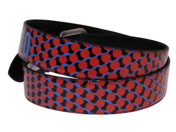 MAN'S BELT RED AND BLUE COLOURS WITH POIS FANTASY. - Paul Meccanico
