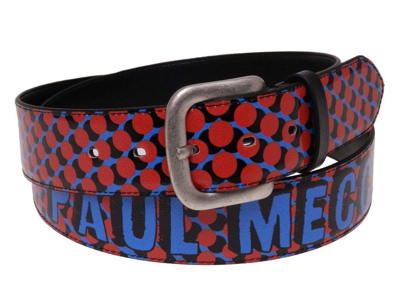 MAN'S BELT RED AND BLUE COLOURS WITH POIS FANTASY. - Paul Meccanico