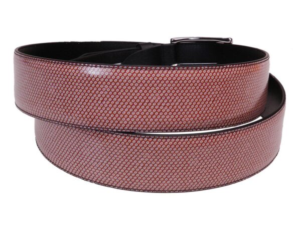 MAN'S BELT RED AND WHITE COLOURS MADE OF LORRY TARPAULIN. - Paul Meccanico