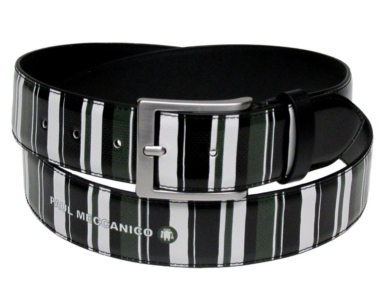 MAN'S BELT WITH MULTICOLOR LINES MADE OF LORRY TARPAULIN. - Paul Meccanico