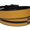 MAN'S BELT YELLOW AND BLACK COLOURS "GRAND PRIX" STYLE MADE OF LORRY TARPAULIN. - Paul Meccanico