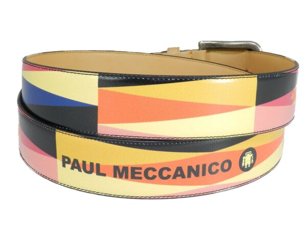 MAN'S OR WOMAN'S BELT PAUL MECCANICO. MULTICOLOR WITH GEOMETRIC FANTASY. - Paul Meccanico
