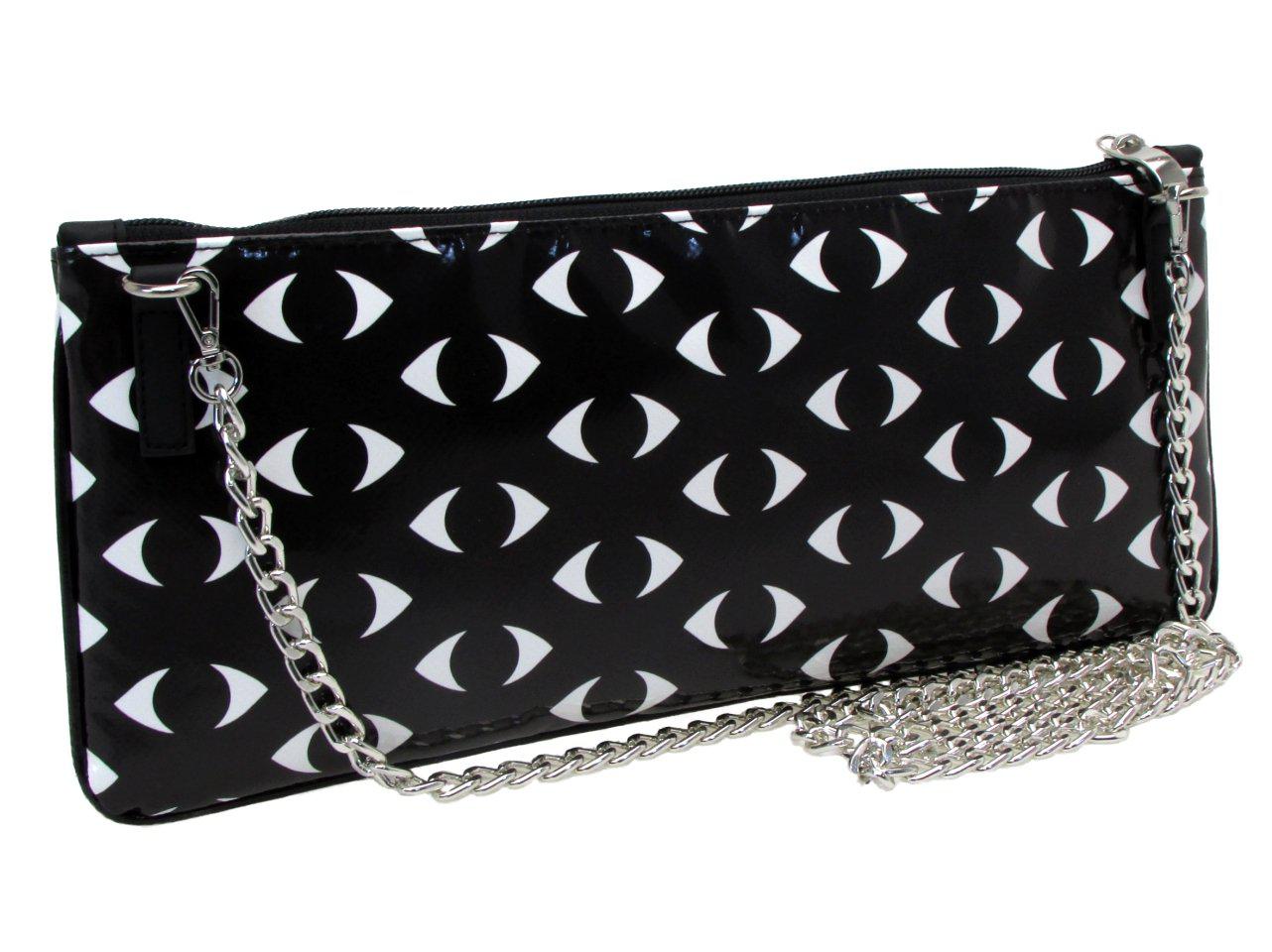 MAXI POCHETTE BLACK AND WHITE COLOURS GEOMETRIC FANTASY. RIBELLA MODEL MADE OF LORRY TARPAULIN. - Unique Pieces Paul Meccanico