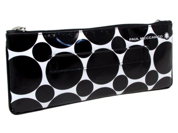 MAXI POCHETTE BLACK AND WHITE COLOURS POIS FANTASY. RIBELLA MODEL MADE OF LORRY TARPAULIN. - Unique Pieces Paul Meccanico