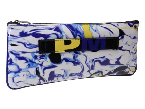 MAXI POCHETTE BLUE AND WHITE TIE DYE FANTASY. RIBELLA MODEL MADE OF LORRY TARPAULIN. - Unique Pieces Paul Meccanico