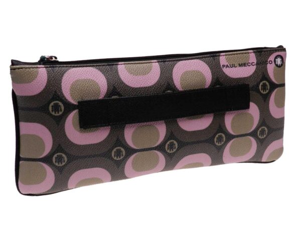 MAXI POCHETTE DARK GREEN AND PINK COLOURS SIXTIES STYLE. RIBELLA MODEL MADE OF HAMMERED FAUX LEATHER. - Unique Pieces Paul Meccanico