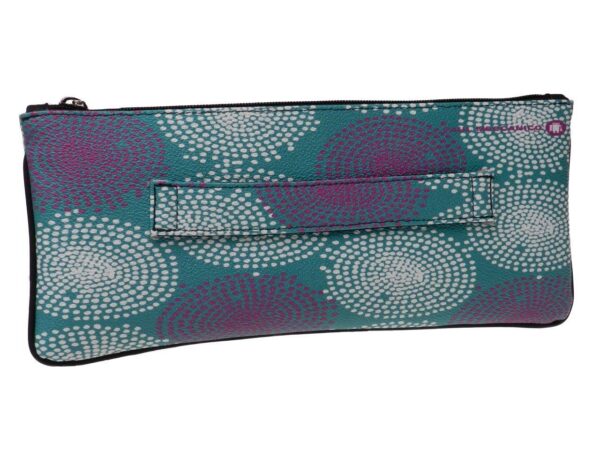 MAXI POCHETTE GREEN COLOUR OPTICAL FANTASY. RIBELLA MODEL MADE OF HAMMERED FAUX LEATHER. - Unique Pieces Paul Meccanico