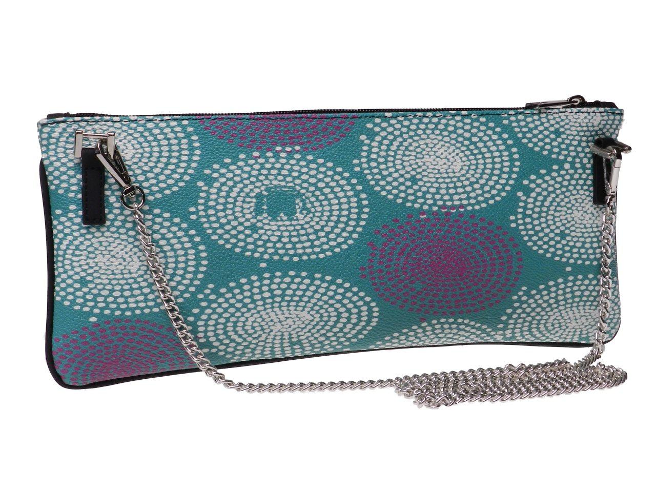 MAXI POCHETTE GREEN COLOUR OPTICAL FANTASY. RIBELLA MODEL MADE OF HAMMERED FAUX LEATHER. - Unique Pieces Paul Meccanico