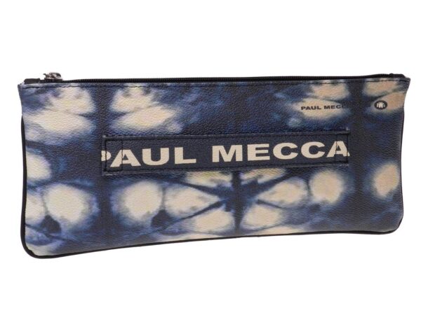 MAXI POCHETTE OFF WHITE AND BLUE COLOURS TIE DYE FANTASY. RIBELLA MODEL MADE OF HAMMERED FAUX LEATHER. - Unique Pieces Paul Meccanico