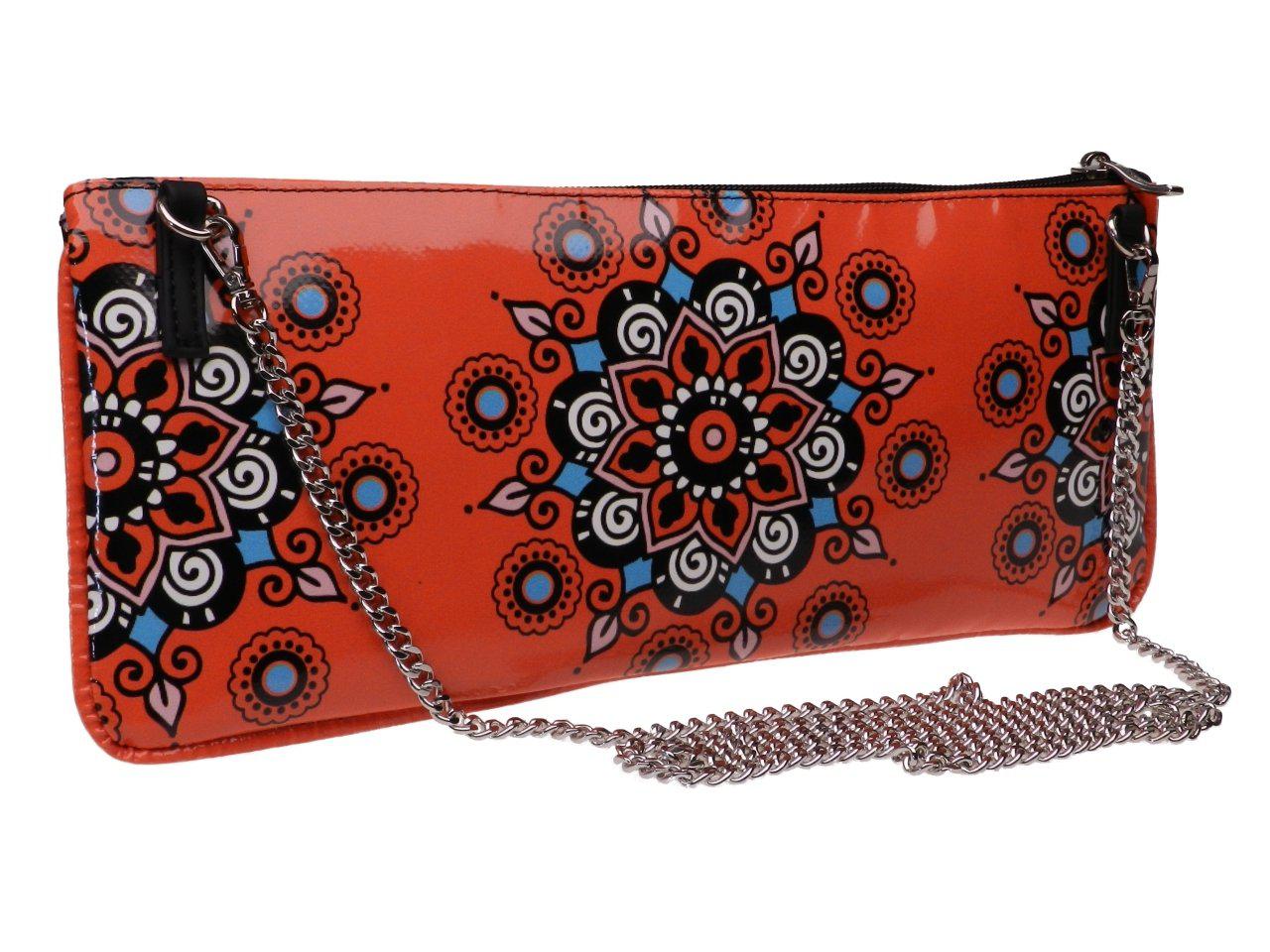 MAXI POCHETTE ORANGE COLOUR MANDALA FANTASY. RIBELLA MODEL MADE OF LORRY TARPAULIN. - Unique Pieces Paul Meccanico